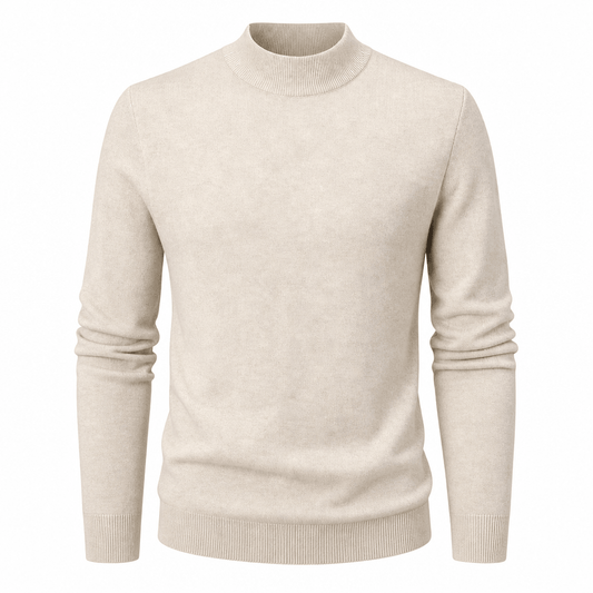 Pull col montant homme cachemire chaud hiver