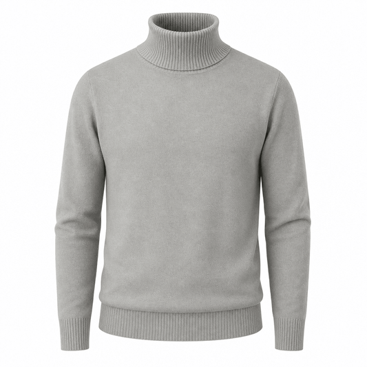 Pull col roulé homme cachemire doux hiver