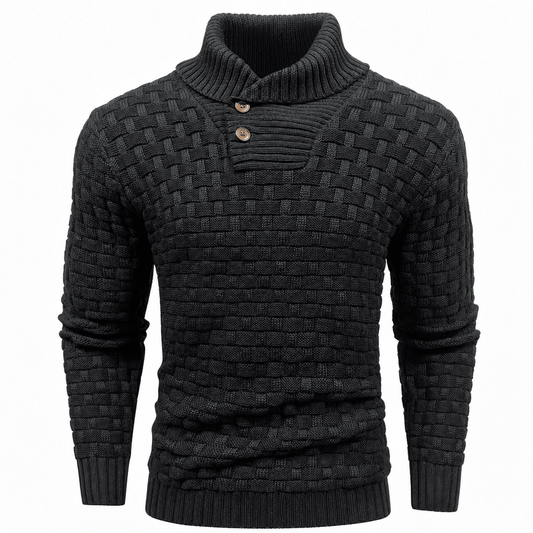 Pull maille homme élégant col rond manches longues