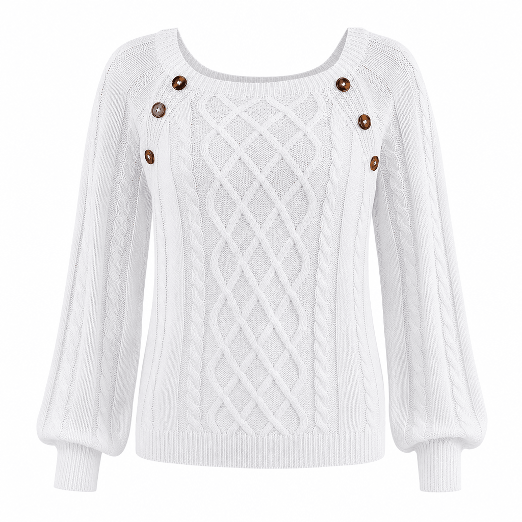 Pull élégant hiver col rond mailles douces