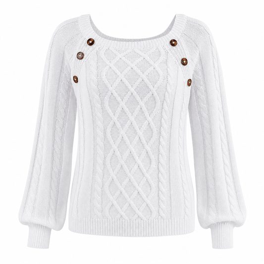 Pull élégant hiver col rond mailles douces