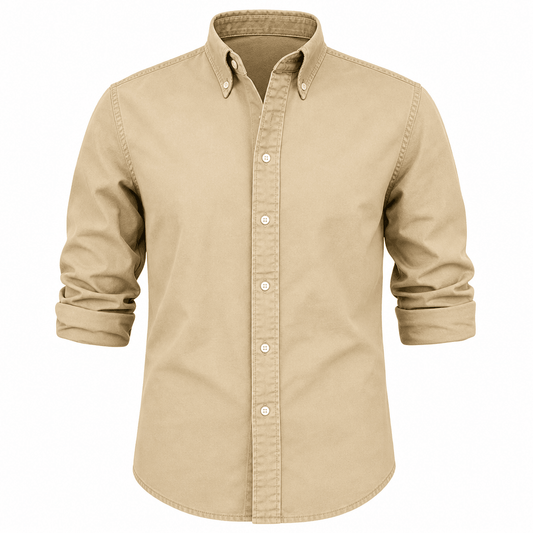 Chemise homme casual denim manches longues