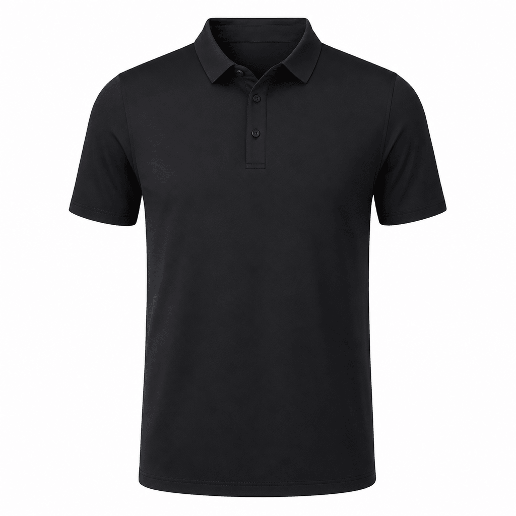 Polo homme soie col boutonné manches courtes