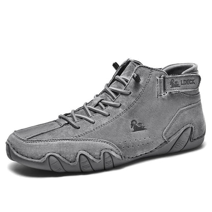 Bottes homme mi-montantes cuir synthétique semelle EVA caoutchouc