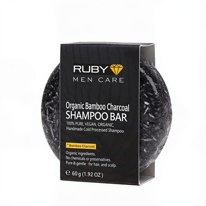 Élégance Noire – Shampooing solide – fond blanc