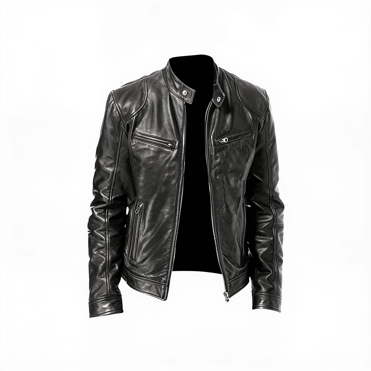 Auréline – veste cuir homme – fond blanc