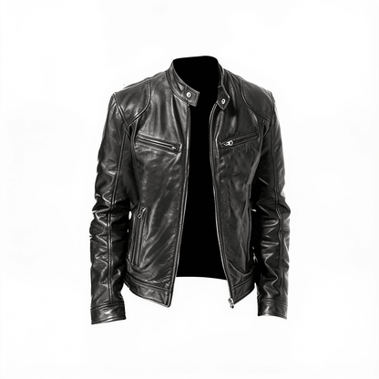 Auréline – veste cuir homme – fond blanc