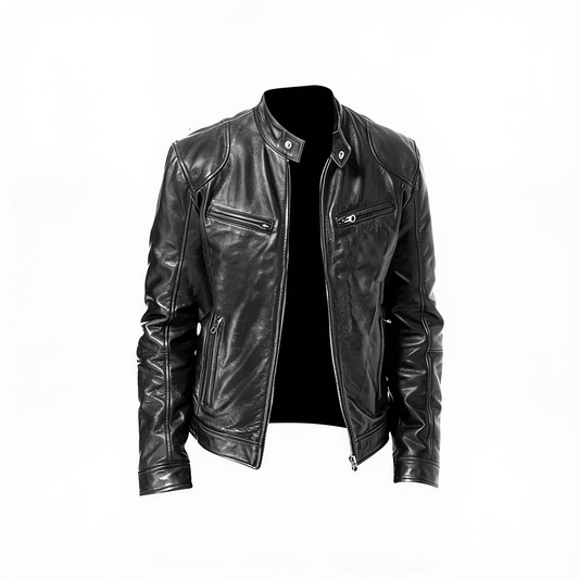 Auréline – veste cuir homme – fond blanc