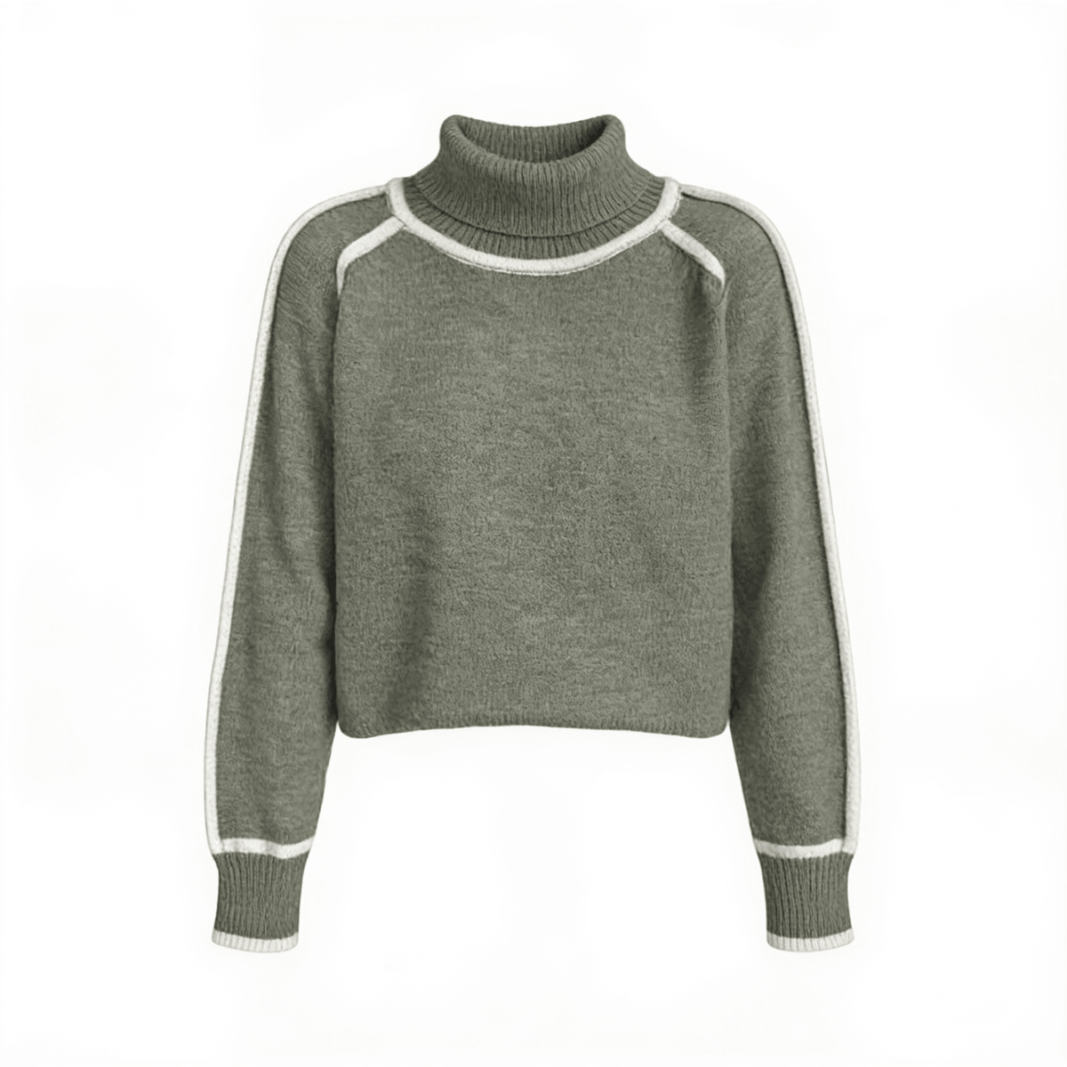 Élégance Pure – pull col roulé – fond blanc