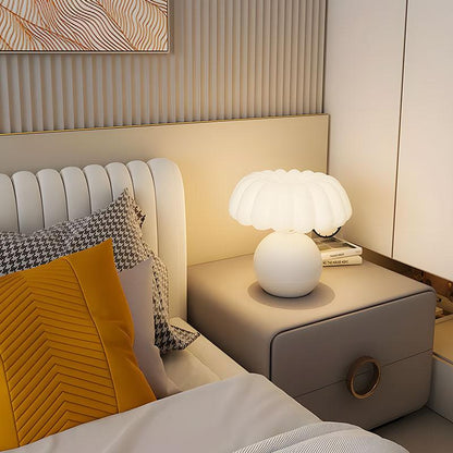 Lampe de chevet céramique abat-jour PE intensité réglable secteur