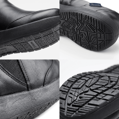 Chaussures de service femme slip-on noires semelle antidérapante