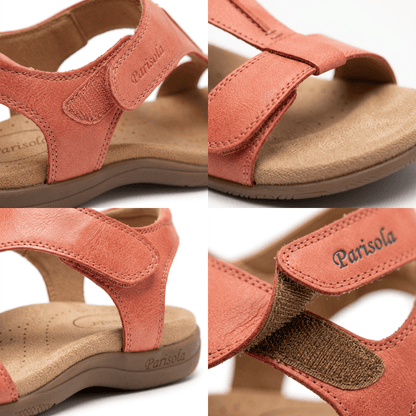Sandales ouvertes femme bride velcro multicolore semelle antidérapante
