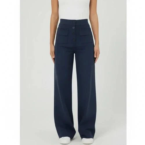 Pantalon femme taille haute élégant confort