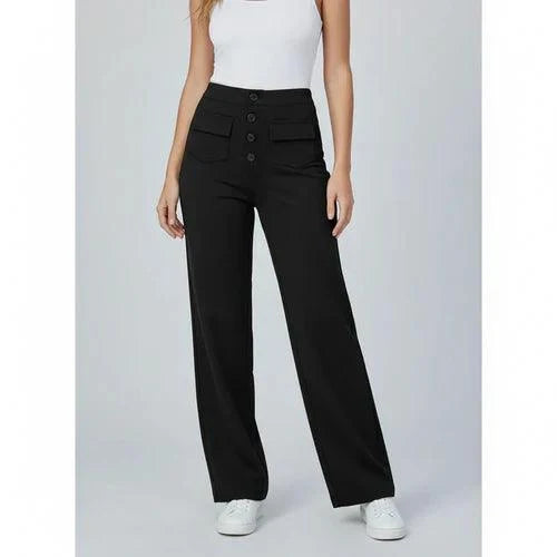 Pantalon femme taille haute élégant confort