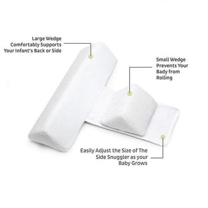 Coussin antiroulis bébé mousse à mémoire forme angle 45-90° housse lavable 0-12 mois