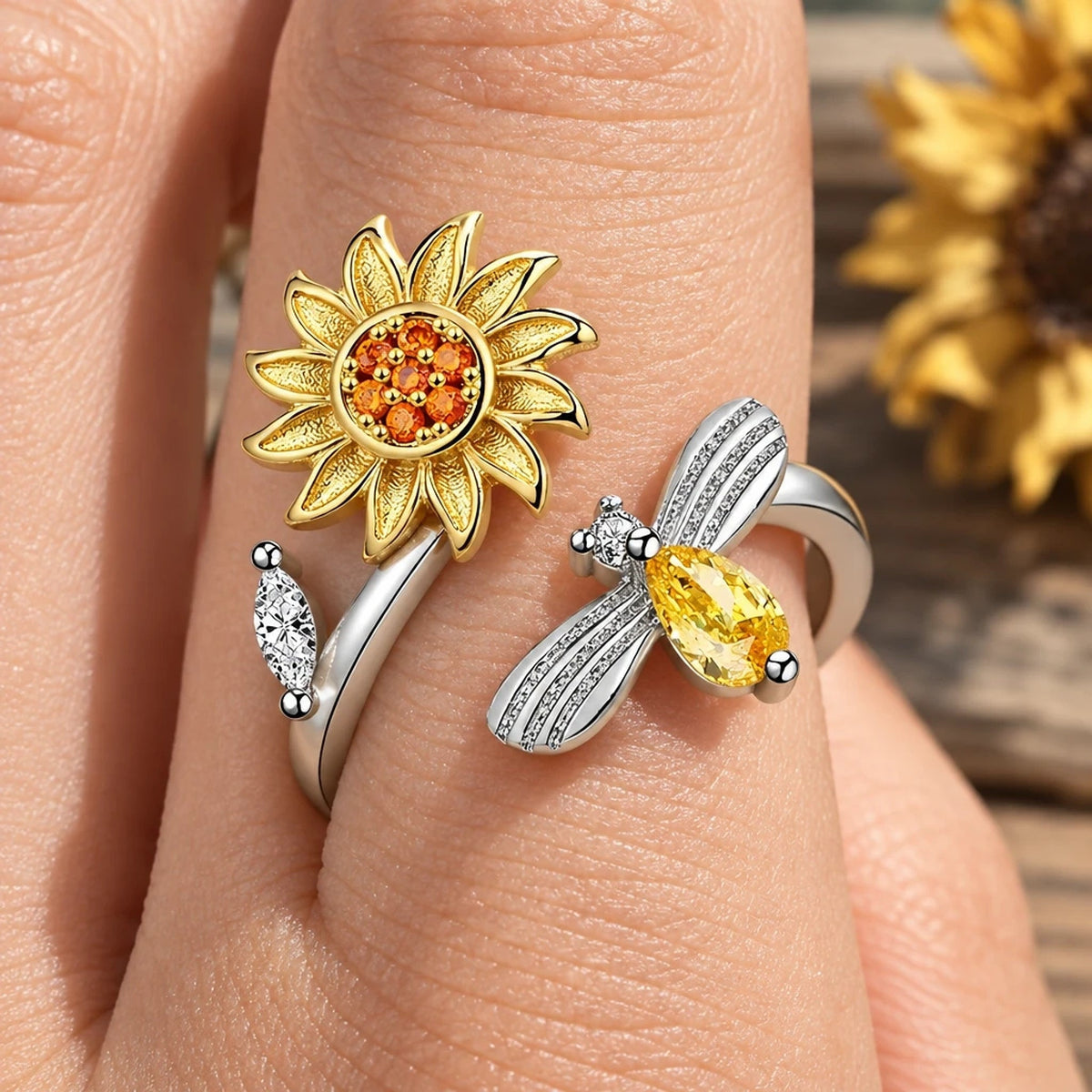 Solane – Bague Anti-Stress Tournesol