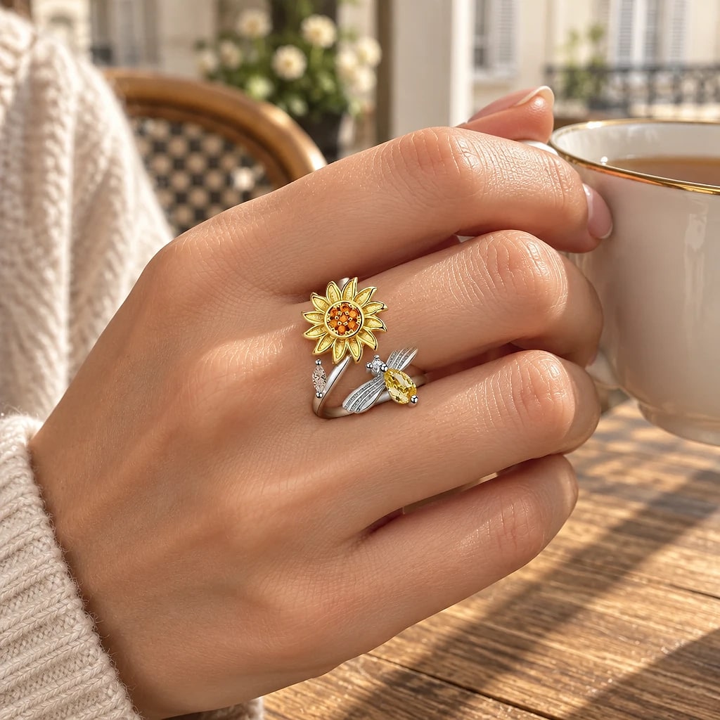 Solane – Bague Anti-Stress Tournesol