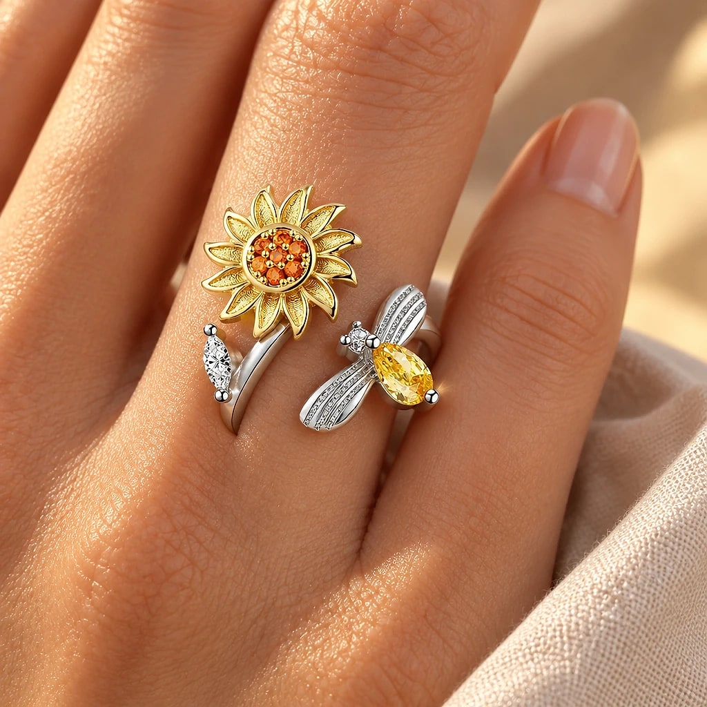 Solane – Bague Anti-Stress Tournesol