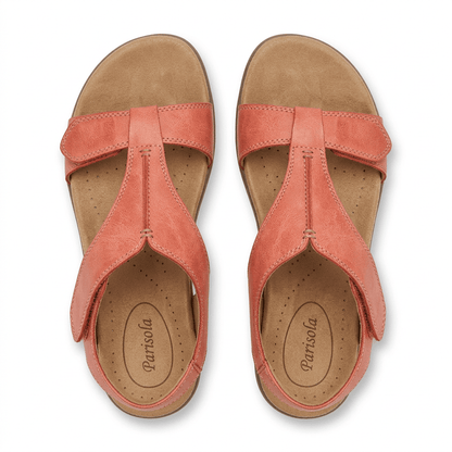 Sandales ouvertes femme bride velcro multicolore semelle antidérapante