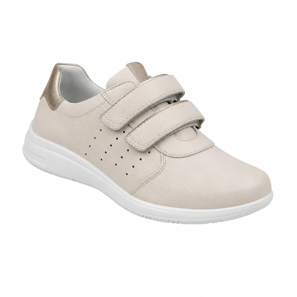 Chaussures femme cuir synthétique semelle caoutchouc fermeture ajustable