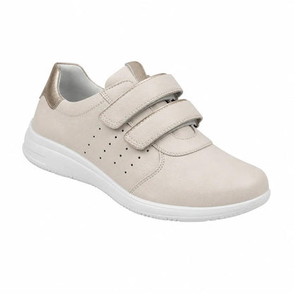 Chaussures femme cuir synthétique semelle caoutchouc fermeture ajustable