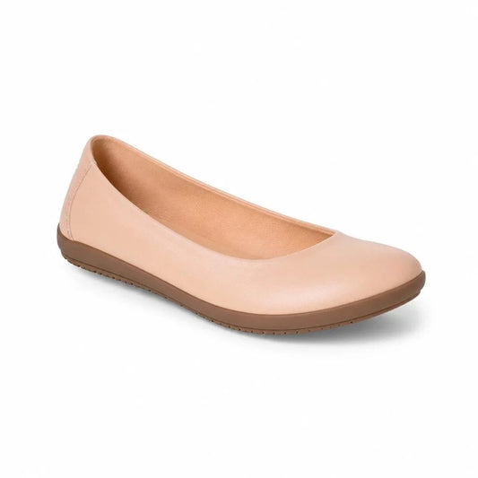 Ballerine femme cuir slip-on semelle caoutchouc antidérapante légère