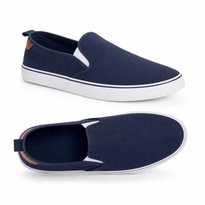 Baskets slip-on homme toile semelle EVA caoutchouc sans lacets